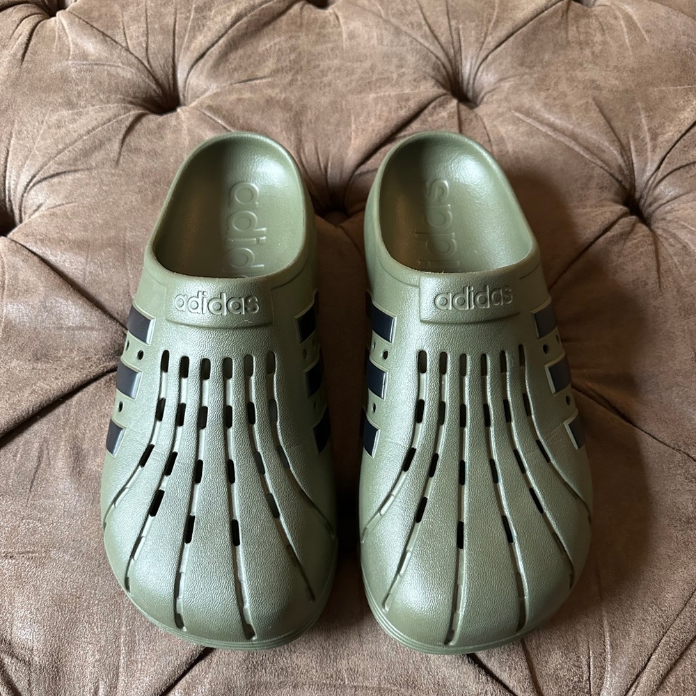 Adidas Olive Green Slides